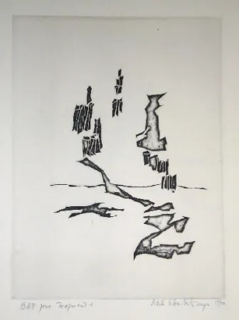 Etching Celan Lestrange - Fragment 1 -pl1