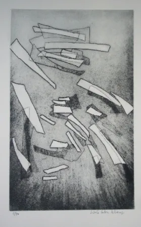 Engraving Celan Lestrange - Inachevé