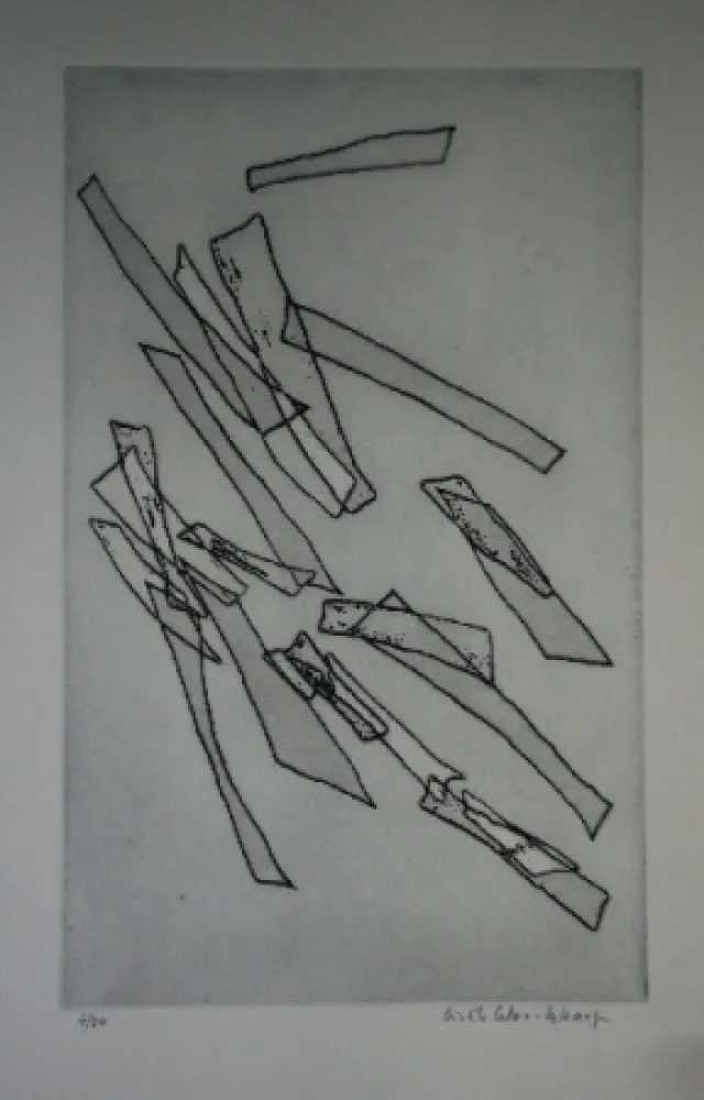 Engraving Celan Lestrange - Inachevé