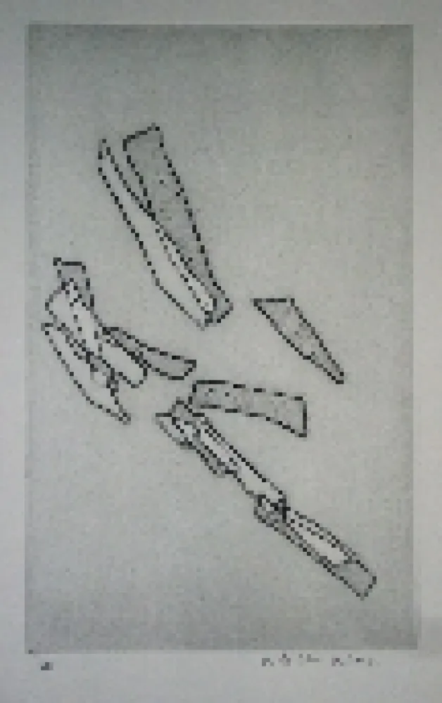 Engraving Celan Lestrange - Inachevé