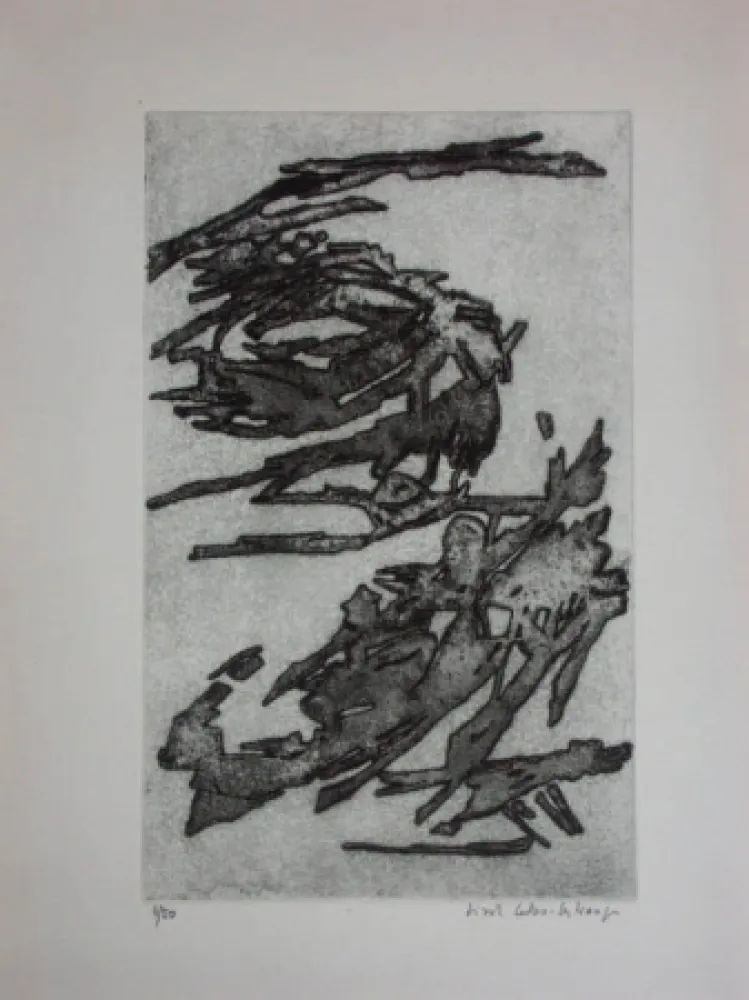 Engraving Celan Lestrange - L'inachevé 1