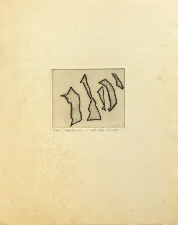 Etching Celan Lestrange - Nos frères/ Unsere Brüder 