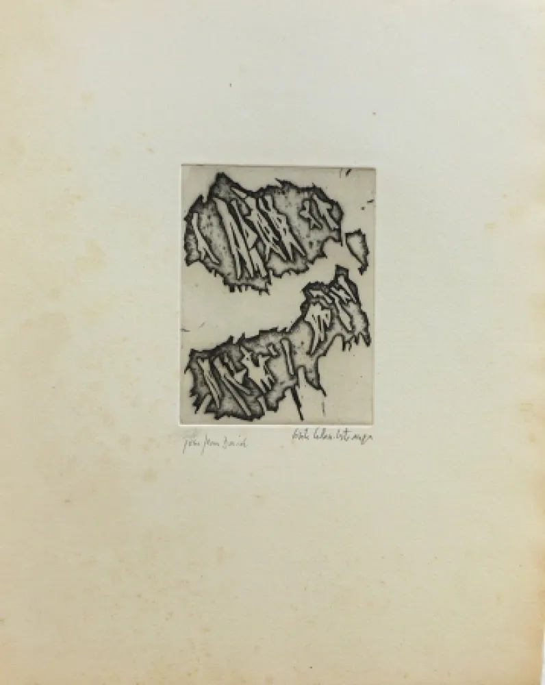 Etching Celan Lestrange - Sans titre