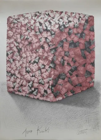 Lithograph Cesar - Hommage à Marie Curie 