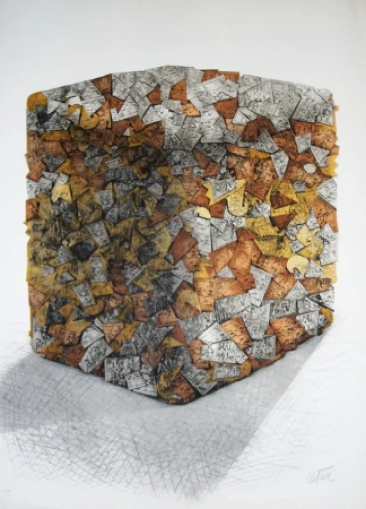 Lithograph Cesar - Les compressions