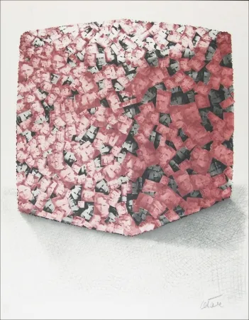 Lithograph Cesar - Marie Curie