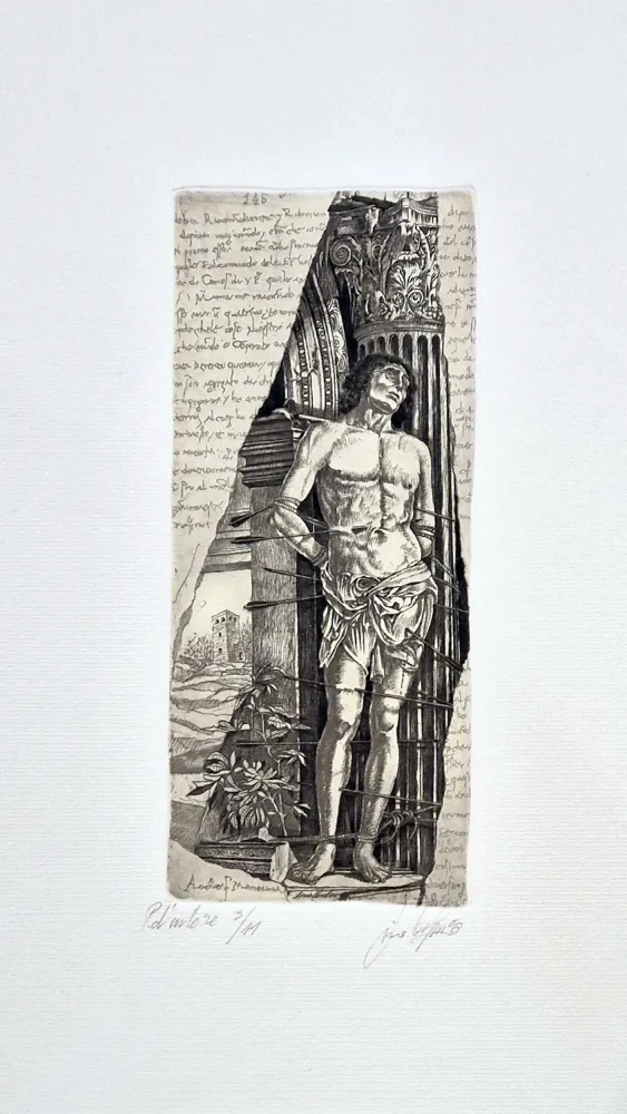 Engraving Ceschin - Omaggio a Mantegna