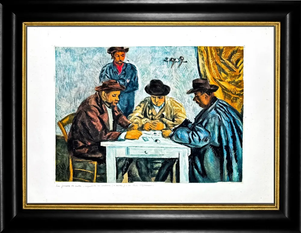 Aquatint Cezanne - Les joueurs de cartes