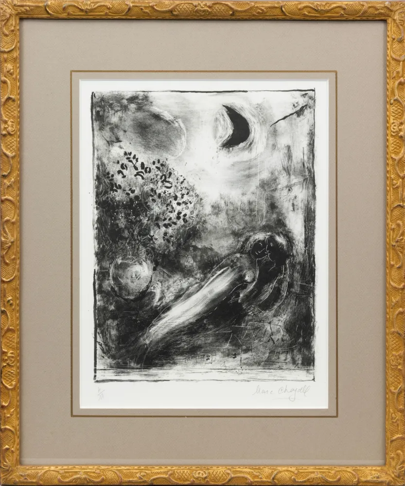 Lithograph Chagall - À la fenêtre (At the Window)