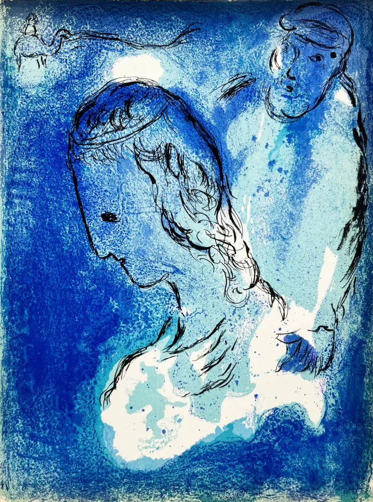 Lithograph Chagall - Abraham und Sarah