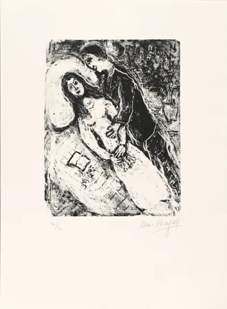 Lithograph Chagall - Amour