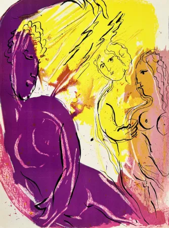 Lithograph Chagall - Angel of Paradise