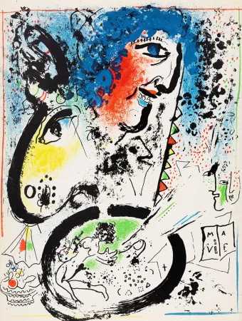 Lithograph Chagall - Auto-portrait