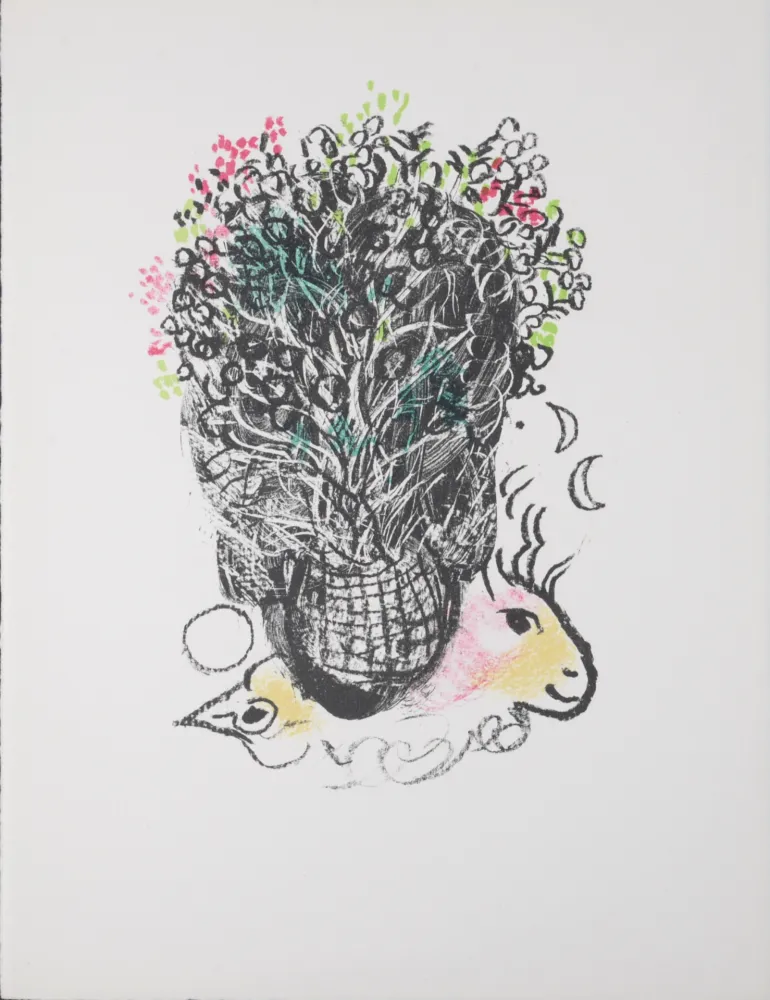 Lithograph Chagall - Bouquet pour Fernand, 1972