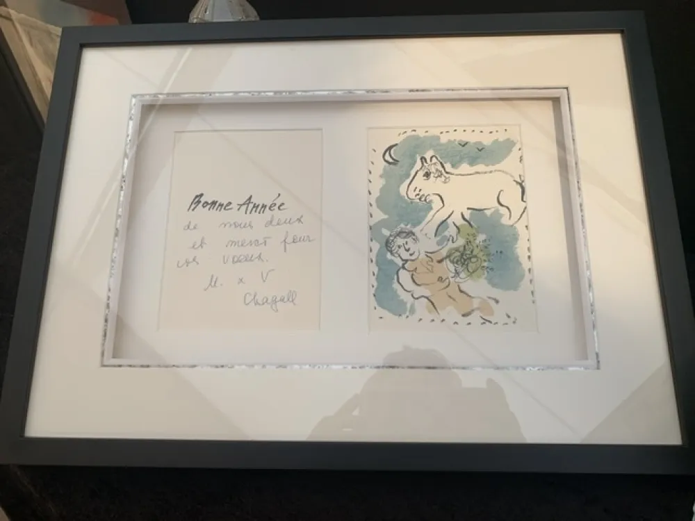 Lithograph Chagall - Carte de Vœux 