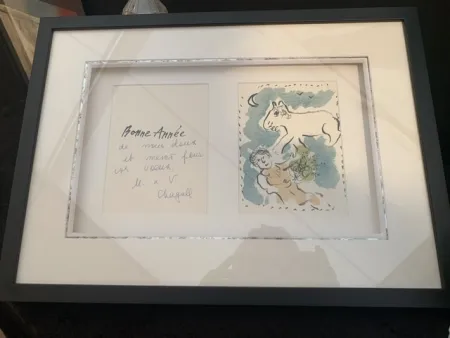 Lithograph Chagall - Carte de Vœux 