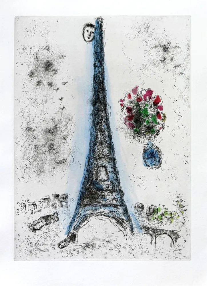 Engraving Chagall - Celui qui dit les choses sans rien dire, Planche I