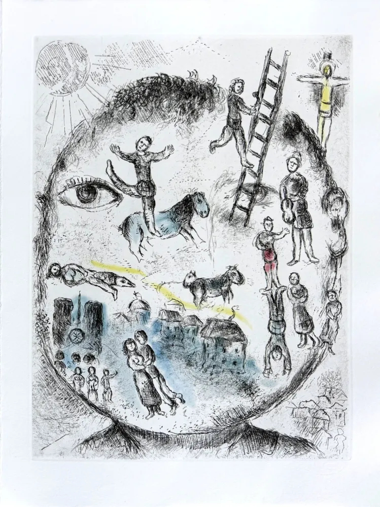 Engraving Chagall - Celui qui dit les choses sans rien dire, Planche V