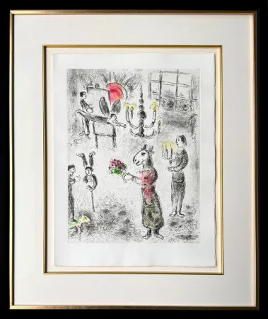 Engraving Chagall - Celui qui dit les choses sans rien dire, Planche VII