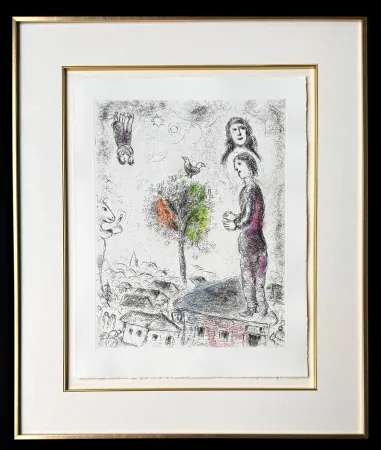 Engraving Chagall - Celui qui dit les choses sans rien dire, Planche VIII