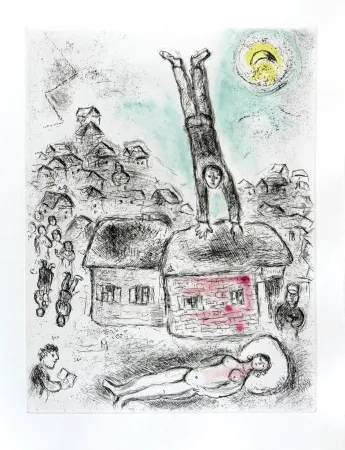 Engraving Chagall - Celui qui dit les choses sans rien dire, Planche X