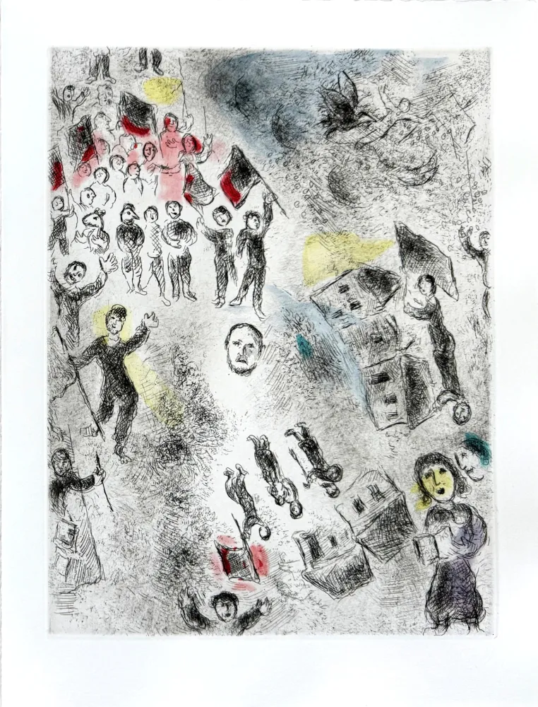 Engraving Chagall - Celui qui dit les choses sans rien dire, Planche XI
