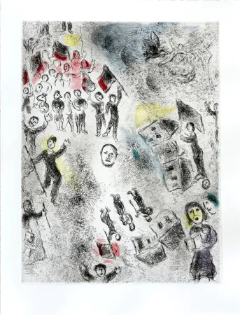 Engraving Chagall - Celui qui dit les choses sans rien dire, Planche XI
