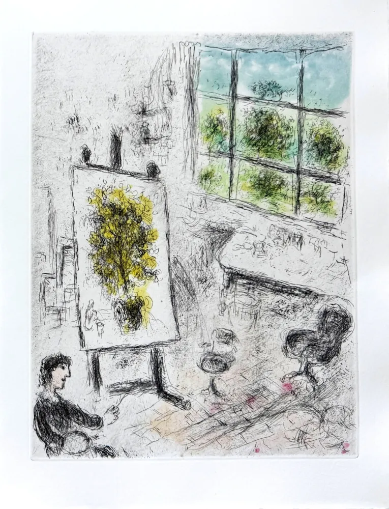 Engraving Chagall - Celui qui dit les choses sans rien dire, Planche XIII