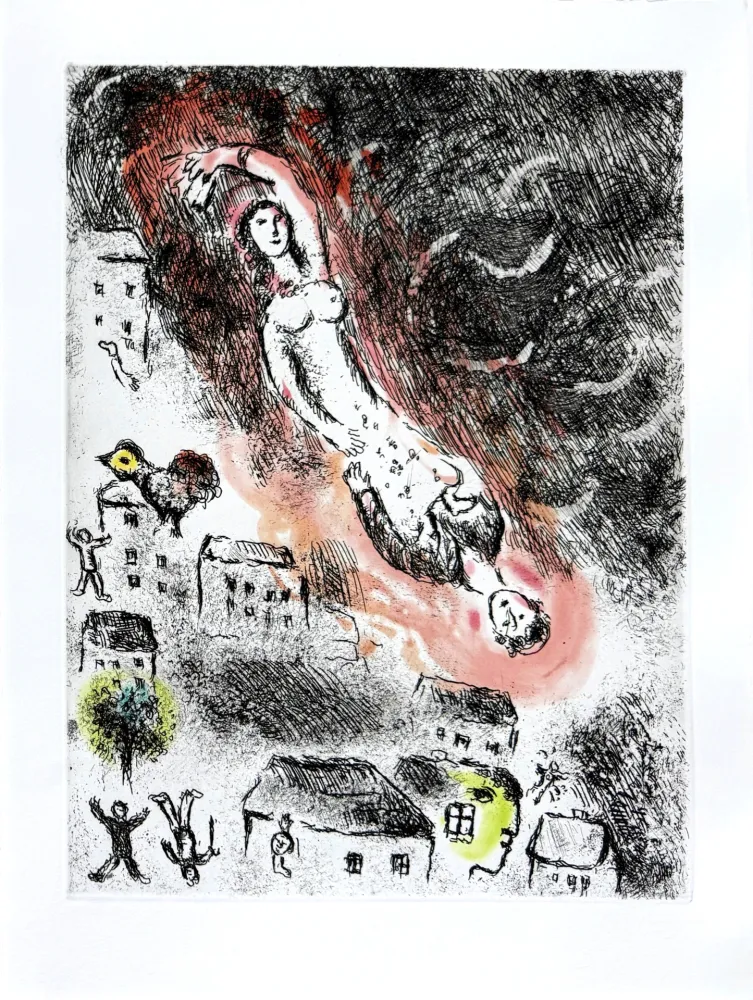 Engraving Chagall - Celui qui dit les choses sans rien dire, Planche XV