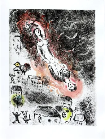 Engraving Chagall - Celui qui dit les choses sans rien dire, Planche XV