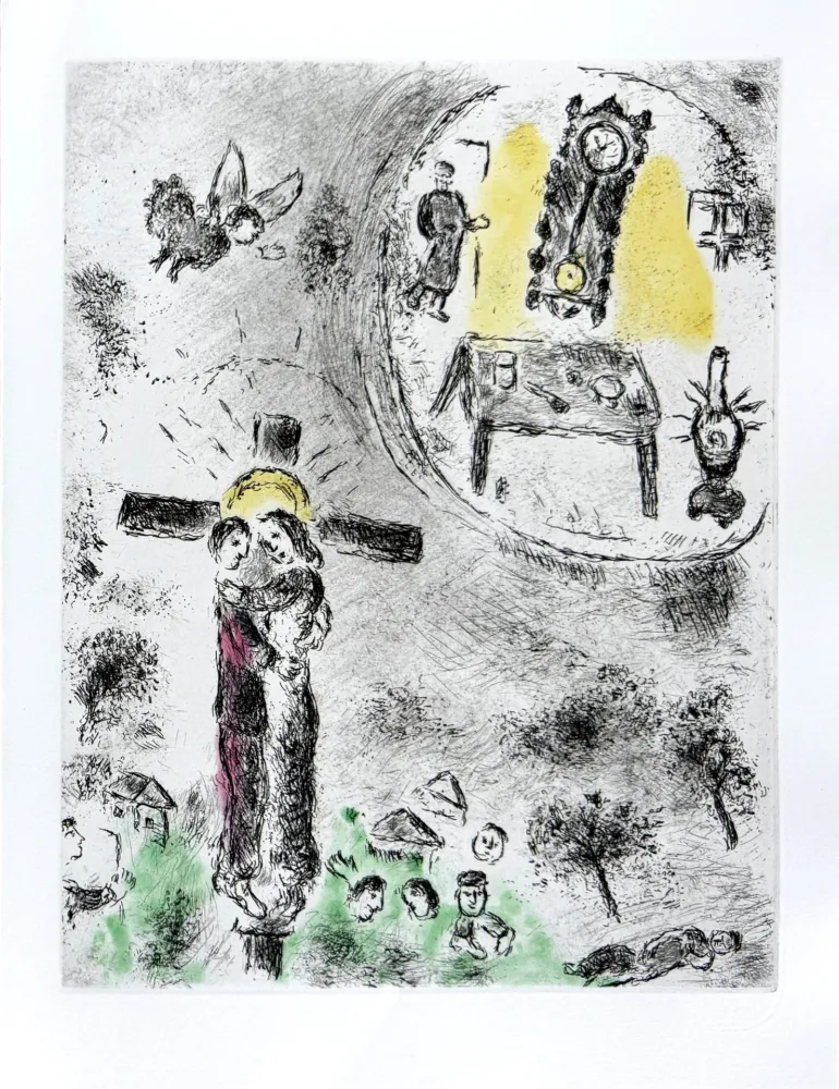 Etching And Aquatint Chagall - Celui qui dit les choses sans rien dire, Planche XX
