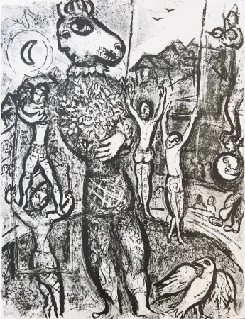 Lithograph Chagall - Cirque