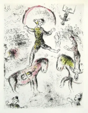 Etching And Aquatint Chagall - Cirque