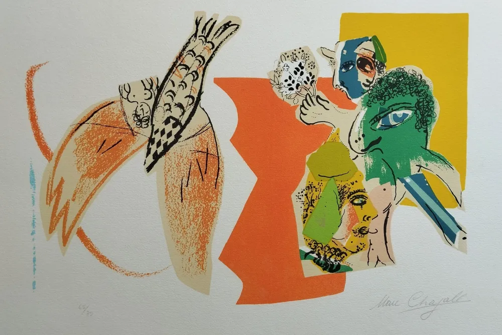 Lithograph Chagall - Composition pour XXe Siècle