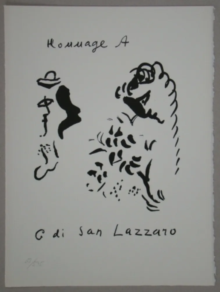 Lithograph Chagall - Composition pour XXe Siècle