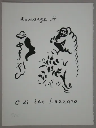 Lithograph Chagall - Composition pour XXe Siècle