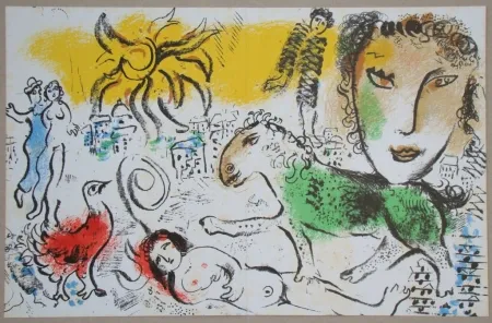 Lithograph Chagall - Composition pour XXe Siècle