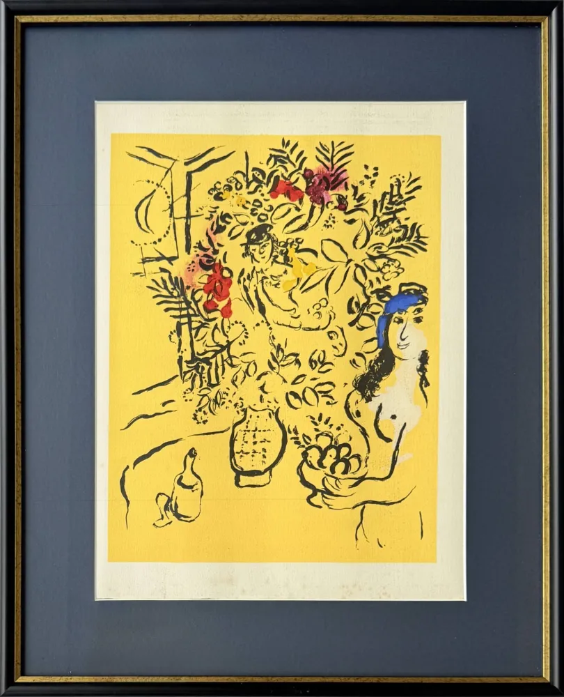 Lithograph Chagall - Cover for Menu (trial proof)