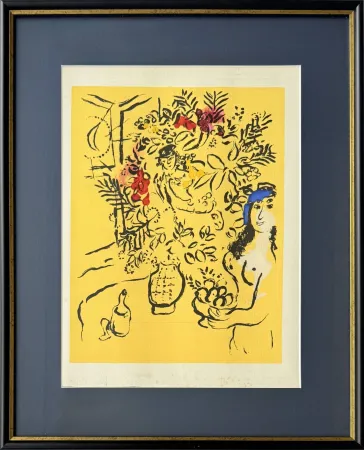 Lithograph Chagall - Cover for Menu (trial proof)