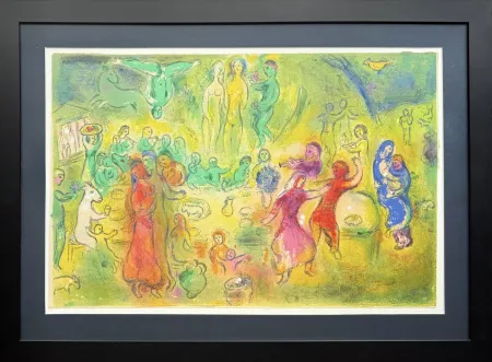 Lithograph Chagall - Daphnes and Chloé, Planche XLI