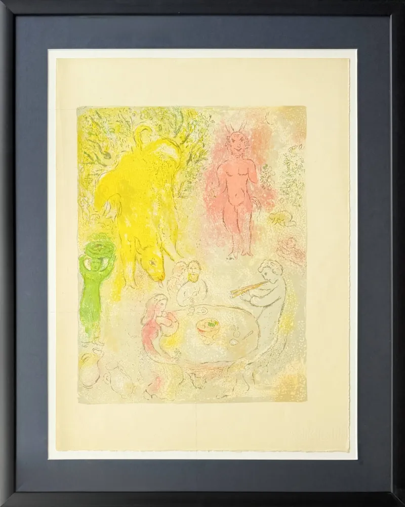 Lithograph Chagall - Daphnes and Chloé, Planche XXIII (trial proof)
