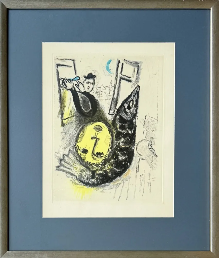 Etching And Aquatint Chagall - De Mauvais Sujets - Planche II