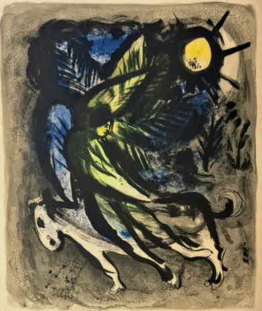 Lithograph Chagall - Der Engel (The Angel)