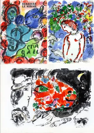 Illustrated Book Chagall - Derrière Le Miroir n° 198 - CHAGALL. 3 LITHOGRAPHIES ORIGINALES. Exemplaire signé par Chagall et Aragon (1972)