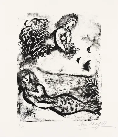 Lithograph Chagall - Deux Sirènes (Two Sirens)