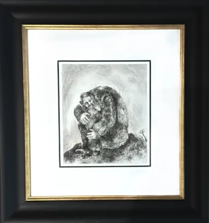 Engraving Chagall - Elijah on Mount Carmel