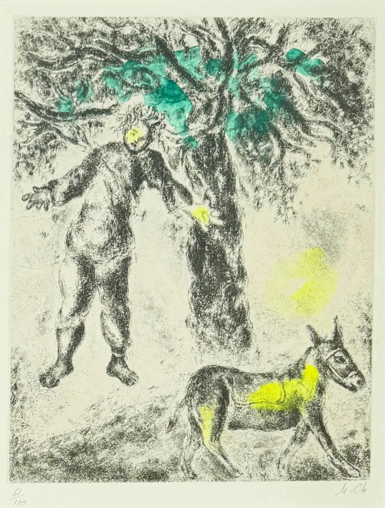Engraving Chagall - End of Absalom