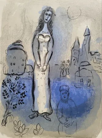Lithograph Chagall - Esther