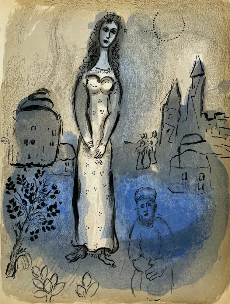 Lithograph Chagall - Esther