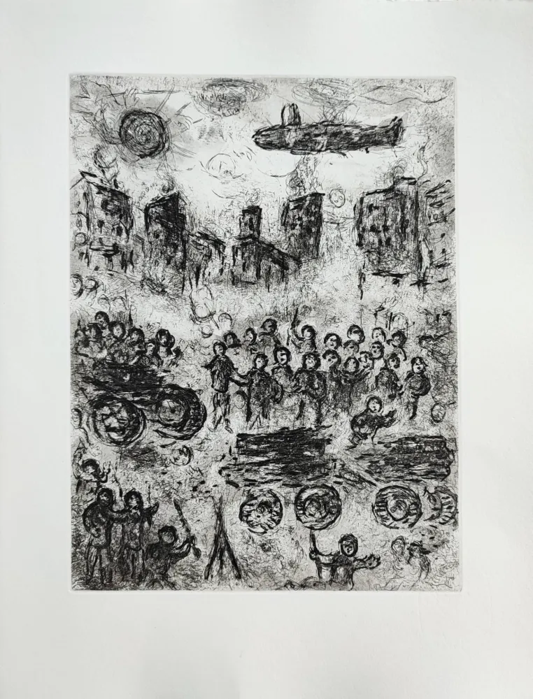 Engraving Chagall - Et sur la terre